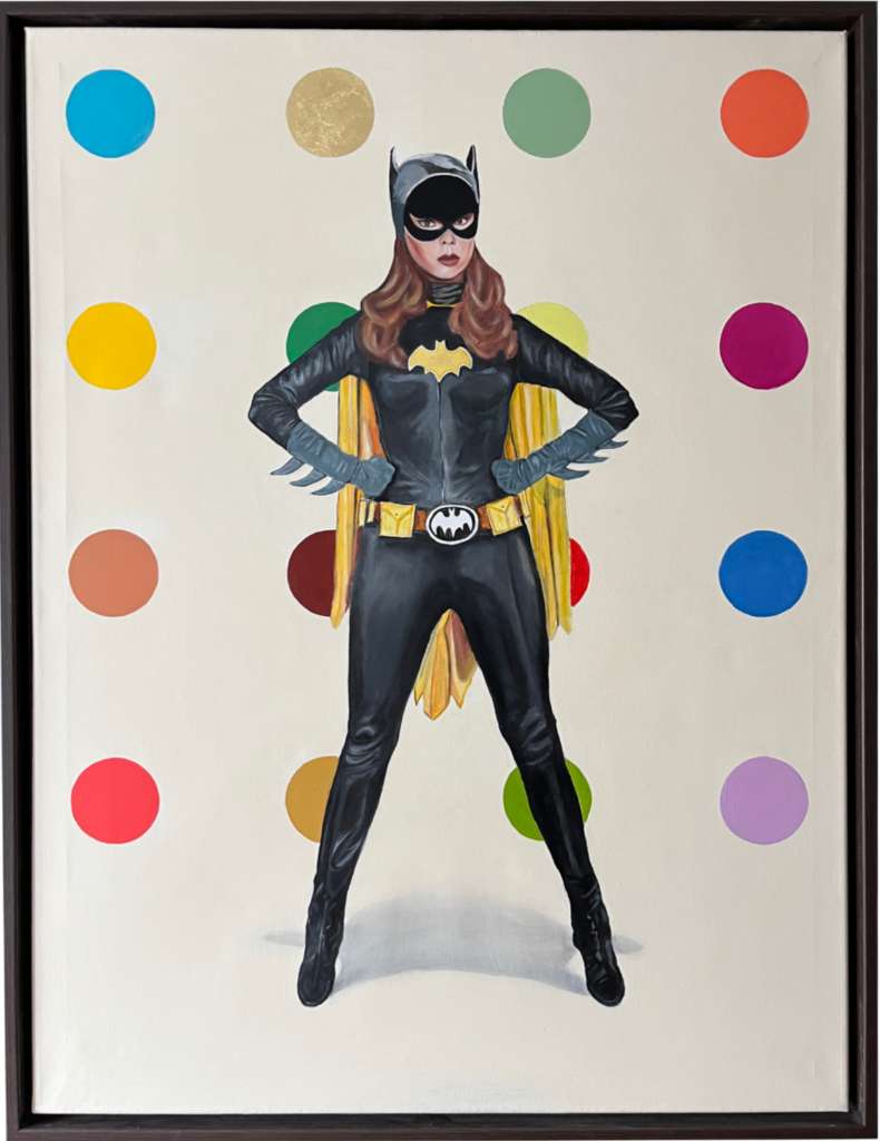 Batgirl Yvonne Craig Oil on canvas